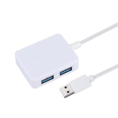 China Weißer PC Mac Laptop Desktop 4 in 1 5Gbps USB 3.0 Hub zu verkaufen