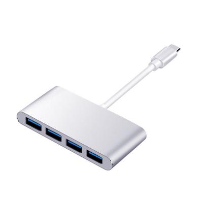 China Tablet Laptop 4 Ports Aluminum Alloy Usb 3.1 Type C Hub for sale