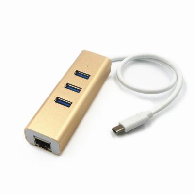 Chine USB multiple C 3 à l'adaptateur gauche d'Ethernet d'USB 3,0 10Gbs RJ45 à vendre