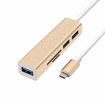 Chine Hub multiple d'USB C de forme gauche autoalimentée de la bande 5Gbps 3 à vendre