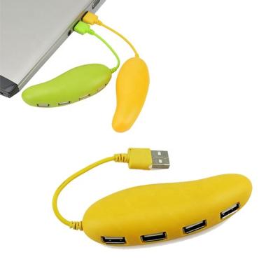 Китай Подарок Yellow Mango Shape USB 2.0 Hi Speed 4 Port Мини Хаб продается