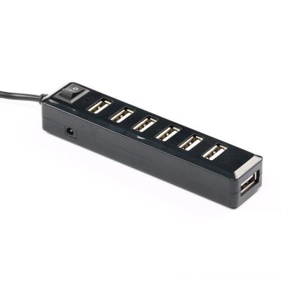 China Black White Computer 7 Port ABS Plastic USB 2.0 Hub for sale