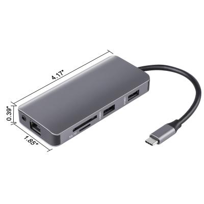 Chine 5 In 1 PD Port Multiple Superspeed USB C HUB Adapter ABS Aluminum Alloy à vendre