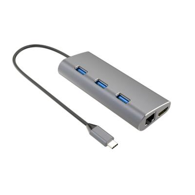 Chine Ordinateur portable 8 de PC dans 1 hub multiple de port d'Usb C de 2K 4K à vendre