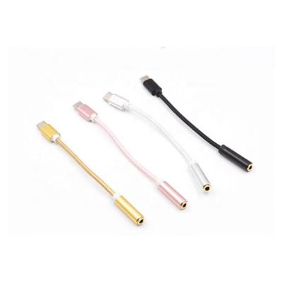 China Tipo reversível adaptador fêmea de Jack USB C do fones de ouvido de 3.5mm à venda