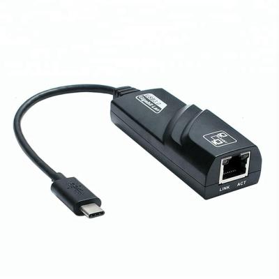 China Tipo C Lan Adapter del ABS USB 3,1 de Ethernet del cuaderno RJ45 en venta