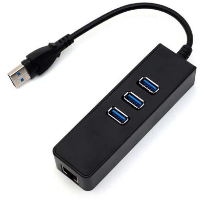 China Port-NABE USBs 3,0 RJ45 Gigabit Ethernet Plastik-ABS-3 zu verkaufen