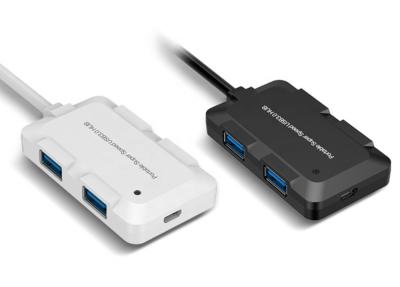 China Plastik-Schreibtischcomputer mit 4 Port LED-Anzeiger USB 3 HUB zu verkaufen