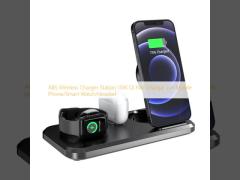 ABS Wireless Charger Station 15W Qi Fast Charger For Mobile Phone/Smart Watch/Headset