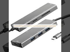 Smart Phone 7 In 1 SD TF Card Reader Multiple USB C HUB