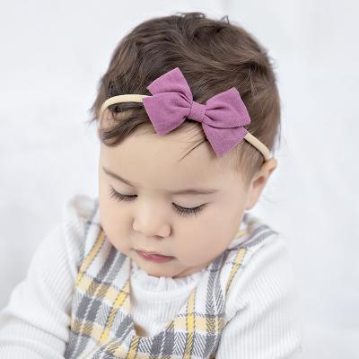 China Baby Hair Accessories 23 Colors Baby Bows Headbands Nylon Headbands Hair Bows Rubber Bands For Girls Toddler Newborn Infant Hair Accessories for sale