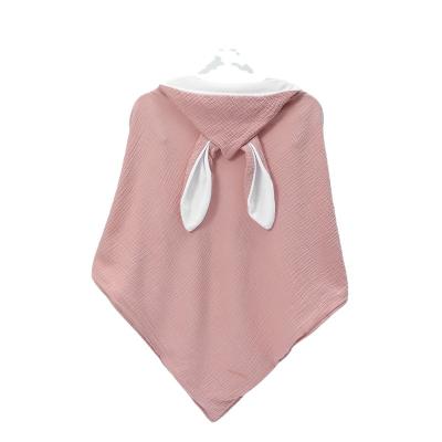 China Cabinet Doors Lovely Organic Muslin Hooded Towel 100% Cotton Baby Bath Towel, Baby Bathrobe for sale