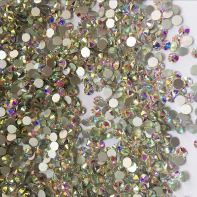 China Non-PVC & factory lead free high quality crystal ab color non Hotfix Crystal Flatback Rhinestone for sale