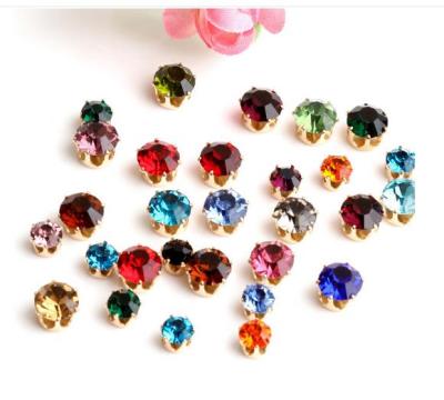 China Non-PVC & high quality popular stone lead free sew on flat back rhinestone faux stone claw back rhinestone for sale