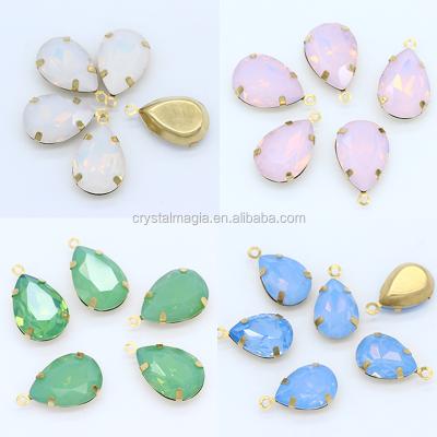 China Non-PVC & Lead Free Opal Color Teardrop Shape Sew on Beads Sew on Crystal Beads for sale