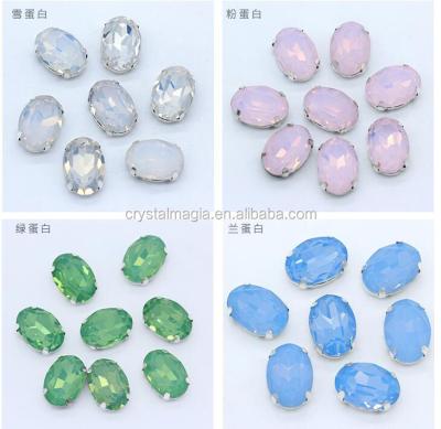 China Non-PVC & Lead Free Opal Color Sew On Rhinestone Claw Setting Crystals for sale