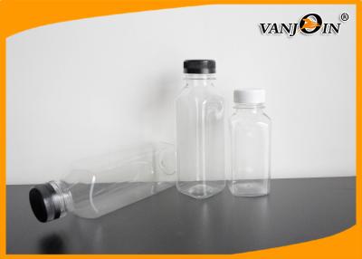 China 250ml 350ml 500ml Square Plastic Juice Bottles Wholesale with White Tamperproof Cap for sale