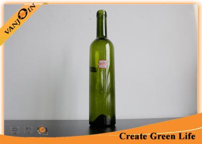 China Dark Green 1L Olive Oil Glass Bottles With Lids , Empty Glass Bottles for Essential Oils for sale