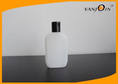 China 180ML Flat HDPE Hand Cream Cosmetic Bottle / Plastic Lotion Bottles With Flip Top Cap for sale