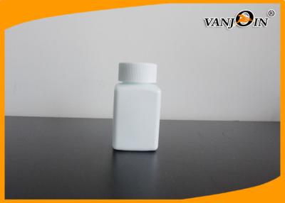 China Recycled White HDPE Square Plastic Pharmacy Bottles 100ml for Pill Drugs Packaging for sale