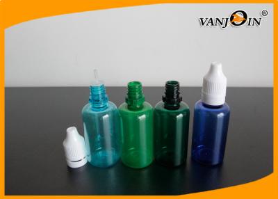 China Custom Made Plastic 10ml 50ml E-cig Liquid Bottles / E Liquid Dropper Bottles with PET for sale