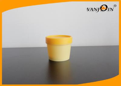 China Straight Tube Orange PP Cosmetic Plastic Jars Thick Wall Facial Mask Jar with Screw Caps 110g for sale