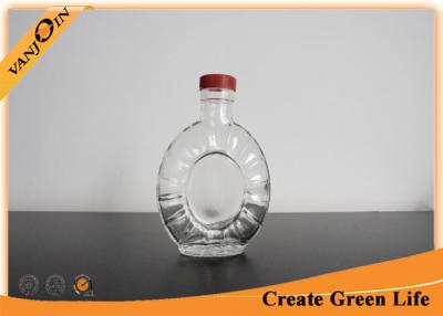 China Portable Flint 120ml Clear Wine Glass Bottles With Plastic Screw Cap 93mm Dia for sale