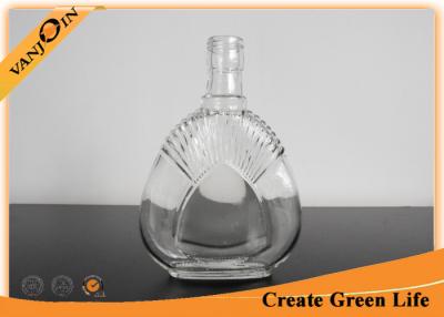 China Unique 250ml Flat Glass Bottles With Auminium Cap For Wine , Vodka , Rum Packaging for sale