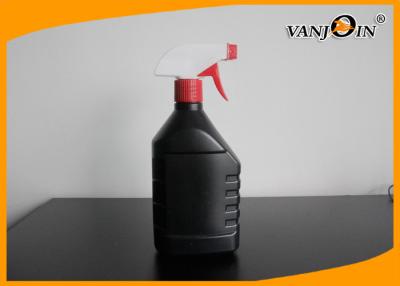 China 620ml Black HDPE Disinfection Solution Plastic Mist Spray Bottle with Trigger Sprayer Pump for sale