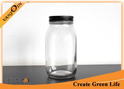 China 26oz Ball Eco Mason Glass Jars With Tin Lid , Glass Mason Jars With Lids for sale