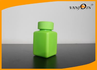 China Groene Vierkante Plastic de Apotheekflessen van 100ml, Kleine Plastic Pillenflessen Te koop