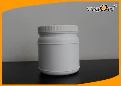 중국 1000ml 백색 둥근 플라스틱 음식 단지, HDPE 단백질 분말을 위한 플라스틱 단지 콘테이너 판매용