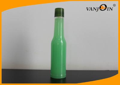 China Empty Clear Long Neck PET Cosmetic Bottles , 100ML Small Olive Oil Bottle with Double Caps for sale