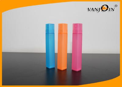 China 15ml Square PET Cosmetic Bottles , Mini Travel Empty Cosmetic Spray Bottles for sale