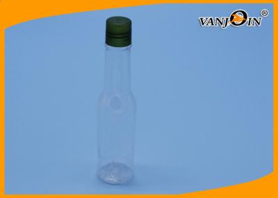 China 100ML Clear PET Cosmetic Bottles , Plastic Olive Oil Bottle with Stopper for sale