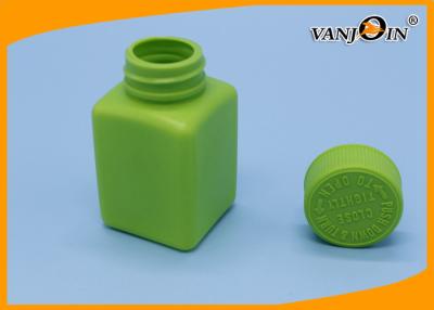 China 100ml groene HDPE Vierkante Plastic Apotheekflessen 100ml voor Pillengeneeskunde Verpakking Te koop