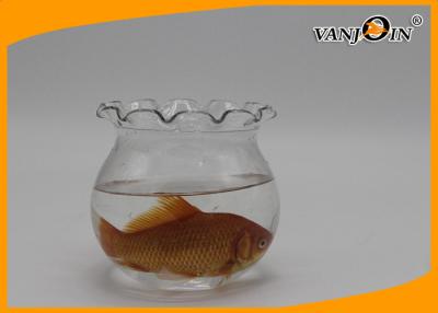 China 500ML Small  PET Clear View Fish Plastic  Tank  Aquarium with Lace Neck for sale