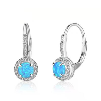 China CIS s925 hot sale small girl's earring opal earrings border CLASSIC cool silver women style for sale