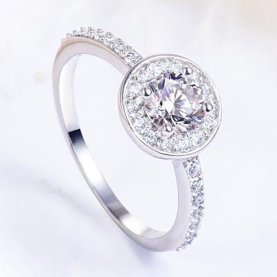 China CLASSIC style s925 hot silver women's ring and American fashion zircon diamond wedding ring jewelry wholesale for sale