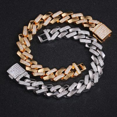 China Hiphop Personalized Jewelry New Fashion Cuban Popular Hip Hop CZ Iced Out Diamond Hip Hop Jewelry Bracelet for sale