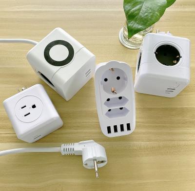 China Accessories flame retardant standard plug mobile phone socket cube wireless PC US/EU/America charging socket for sale