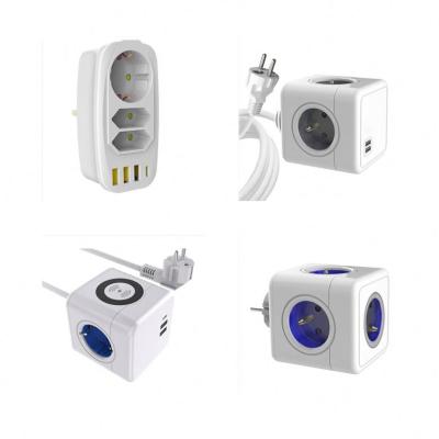 China Europe residential type 2022 / multi-purpose power socket refeer container outlet socket portable cube socket / plug / adapter / pin for sale