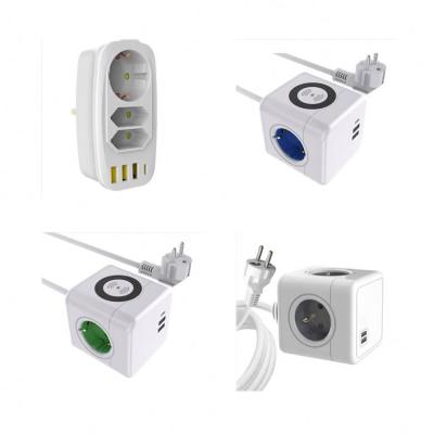 China Europe Residential Type 2022 / Multipurpose Portable Cube Socket Ups Plug / Socket / Adapter / Pin Outlet Power Outlet for sale