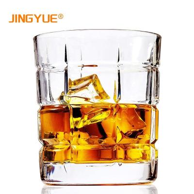 China New Classic/Postmodern Premium Rocks Crystal Barware 310ml Lowball Etched Clear Old Fashioned Glass For Scotch Whiskey Cocktail Vodka for sale