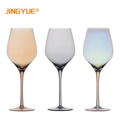 China New JINGYUE Classic/Postmodern Wuhan 2021 Custom Lead Free Long Stem Logo Clear Goblet Red Wine Glass White Glasses For Winery Party Restaurant for sale