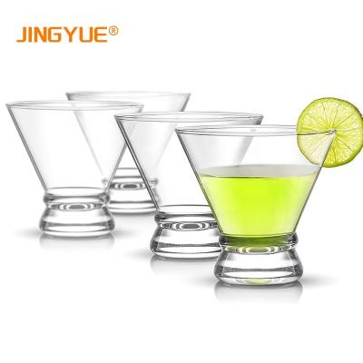 China Wholesale 200-300ml Dishwasher Safe Stemless Martini Bar Home Decorative Glass Durable Design Crystal Clear Cocktail Cup for sale