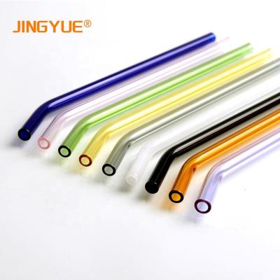 China Amazon Sustainable Bestseller Customized Wholesale Multiple Color Borosilicate Glass Reusable Drinking Straw for sale