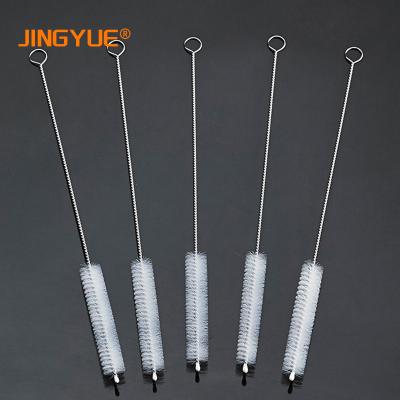 China Straw Cleaner For Glass Straws 304 Stainless Steel Viable Nylon Washing Brush Drinking Pipe Straw Brushes for sale