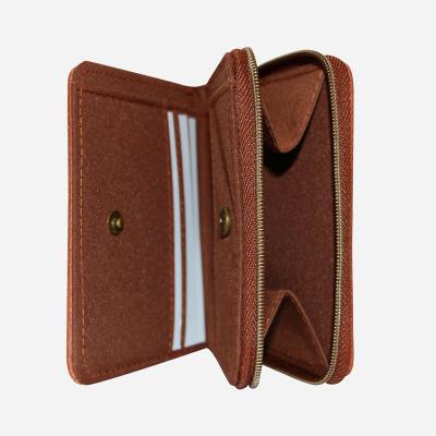 China Customized debossed debossed flash wallets top quality logo socket payment card coin button OEM factory waterproof genuine leather metal zipper for sale