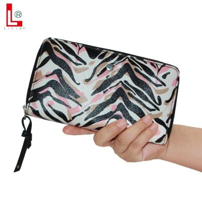 China Printing PVC Phone Wallet Zipper Closure Plug Cash Coins Cards OEM Factory Price Waterproof Multifunctional Women Customized Purse for sale